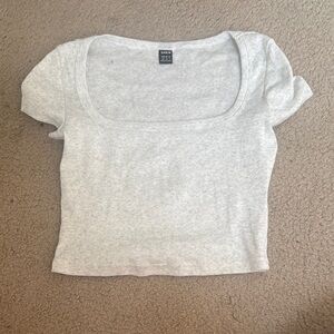 SHEIN White Crop Fitted T-Shirt